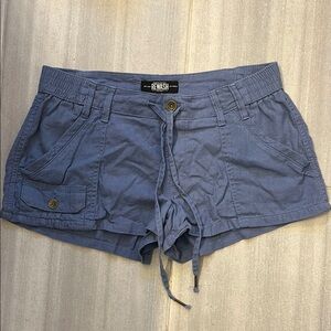 Rewash Blue Cargo Shorts with Relaxed Fit
